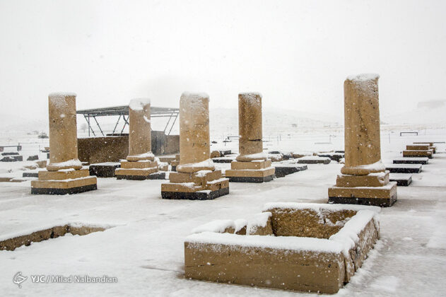 Persepolis World Heritage Site Blanketed with Snow