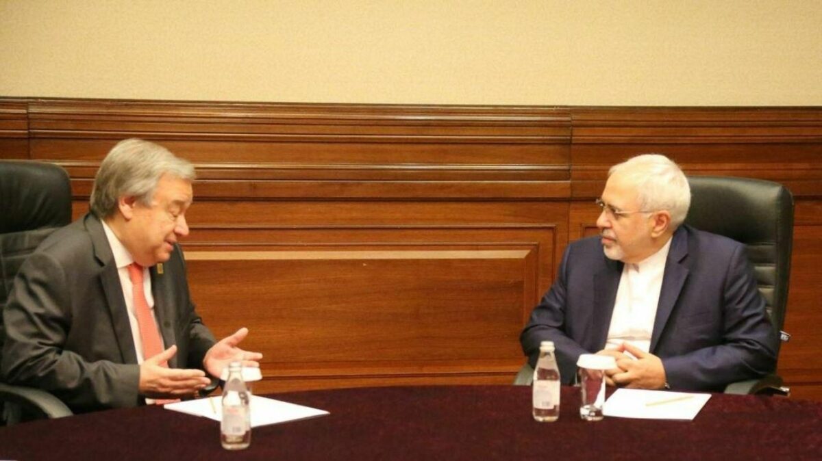 FM Zarif, UN Chief Discuss Afghanistan Developments