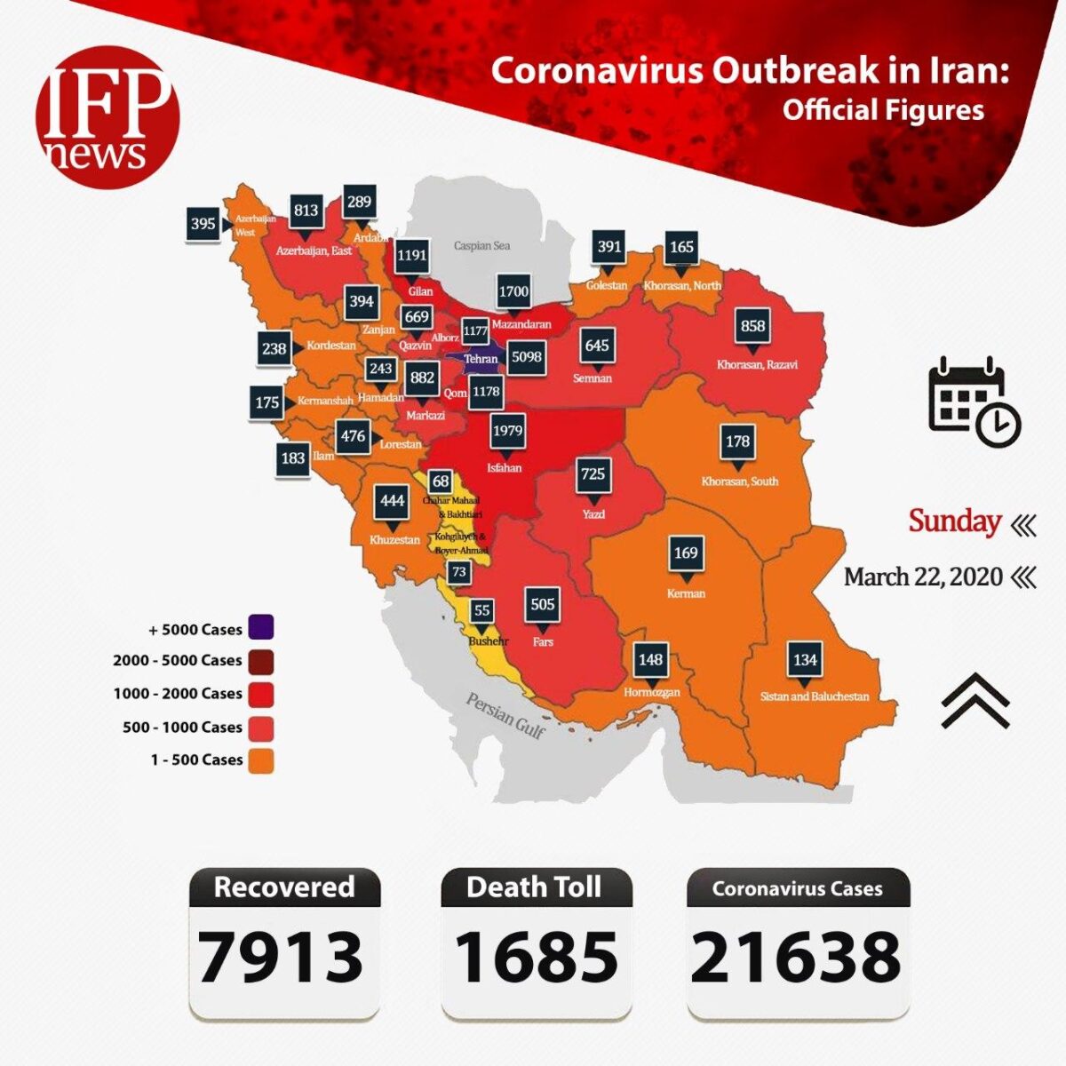 Iran Reports Over 1,000 New Cases of COVID-19 Infection
