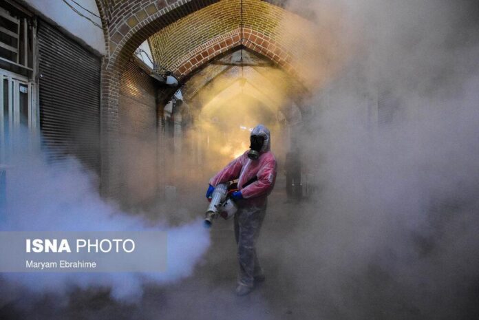 Disinfection of Tabriz Grand Bazaar