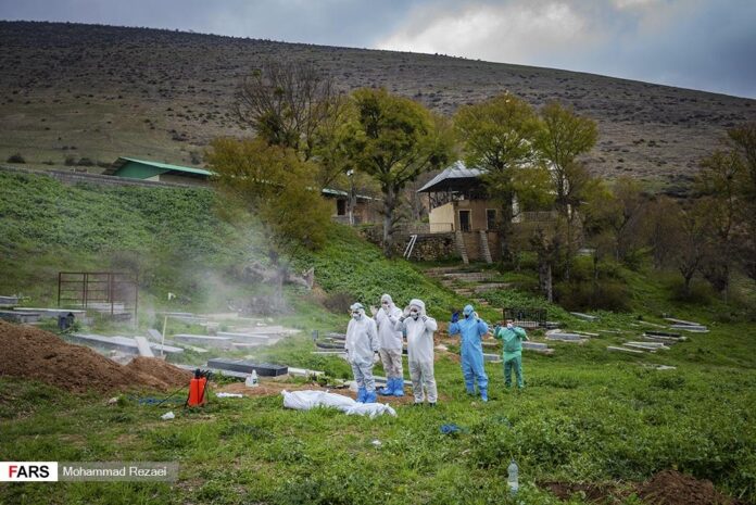 Burial of Iranians Who Died of COVID-19