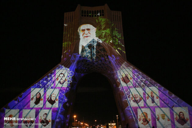 Iran Expresses Solidarity with World on COVID-19 in Videomapping Event (4)