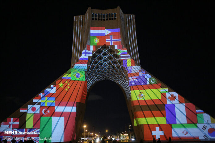 Iran Expresses Solidarity with World on COVID-19 in Videomapping Event