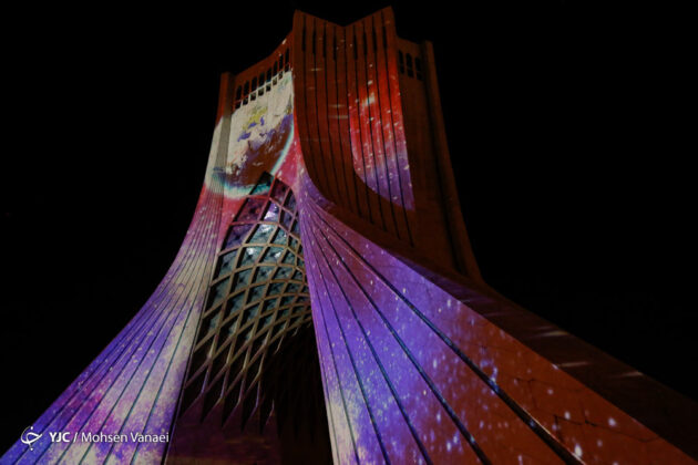 Coronavirus Solidarity Videomapping on Tehran Azadi Tower