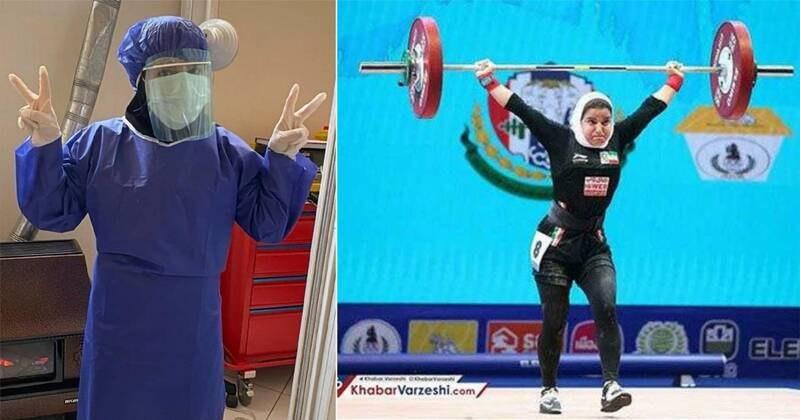 Iranian Woman Weightlifter-cum-Nurse Helping COVID-19 Patients