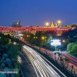 Tehran's Tabiat Bridge Go Red in Solidarity with Hemophiliacs