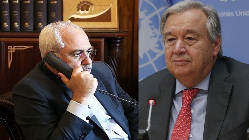 FM Zarif, UN Chief Discuss US Sanctions against Iran