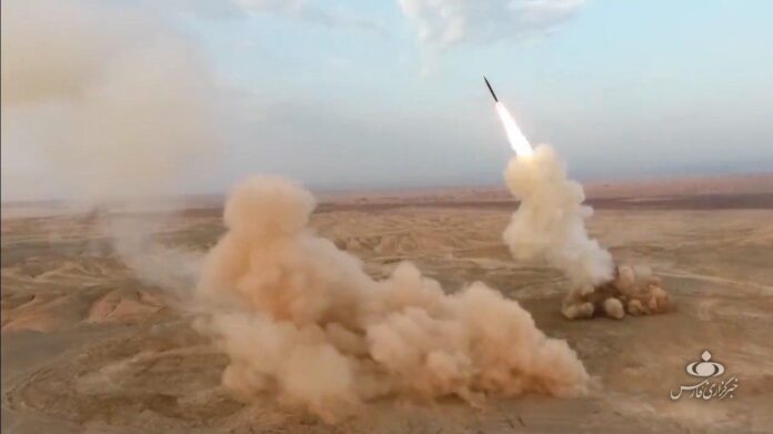 Camouflaged Missiles Fired from Underground during Iran War Games