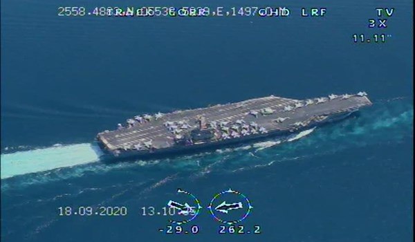 Iranian Drones Capture Close Footage of USS Nimitz