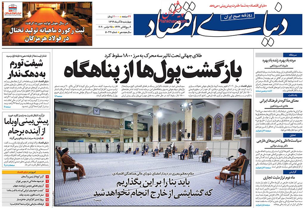 A Look at Iranian Newspaper Front Pages on November 25