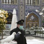 Imam Reza Shrine in Mashhad Blanketed with Autumn Snow