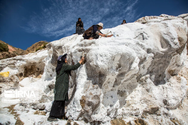 Women Villagers in Western Iran Earn a Living by Collecting Salt from Rocks 13