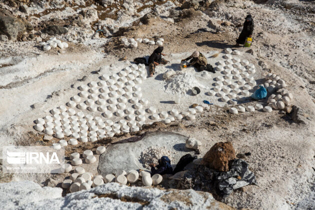 Women Villagers in Western Iran Earn a Living by Collecting Salt from Rocks