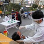 Khuzestan Citizens Tested for Coronavirus in Most Crowded Streets