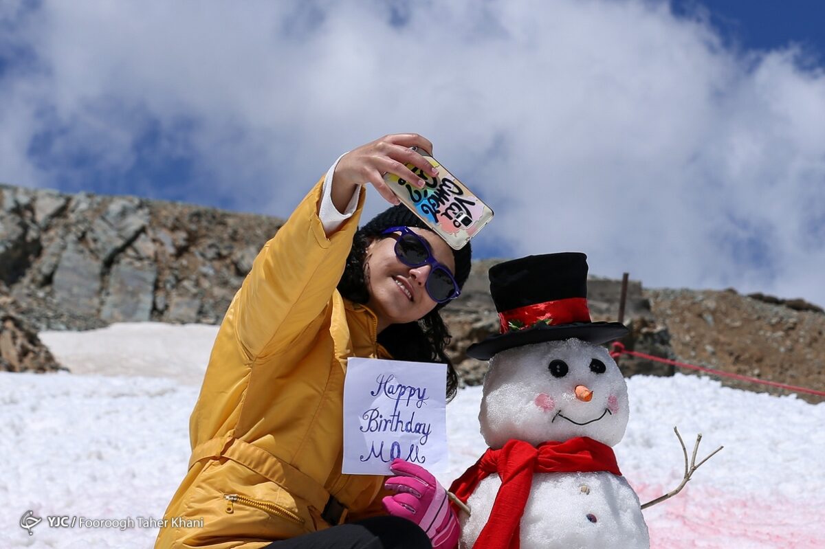 Snowman Festival in Tochal Heights North of Tehran