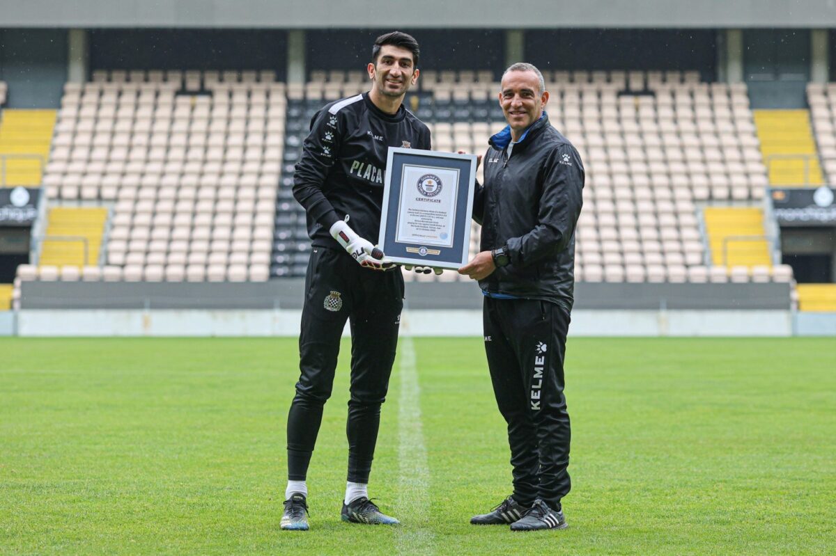 Iranian National Football team goalie has entry in Guinness Book