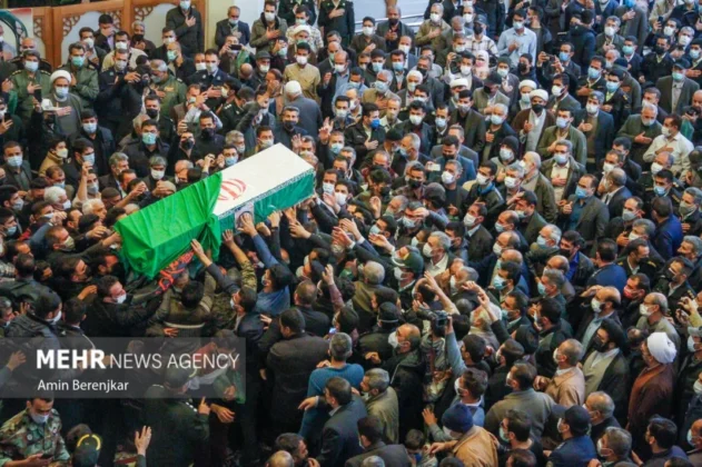 People hold funeral for Iranian policeman murdered in Shiraz