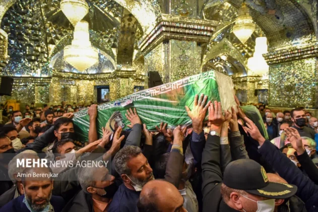 People hold funeral for Iranian policeman murdered in Shiraz