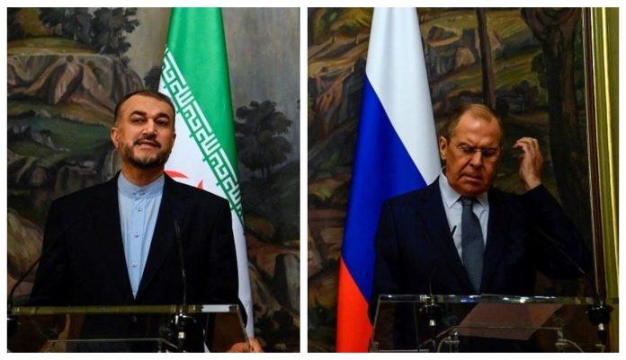 Iran and Russian FMs Amir Abdolahian Lavrov