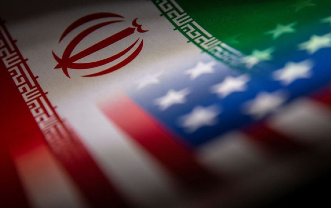 Iran US Flags
