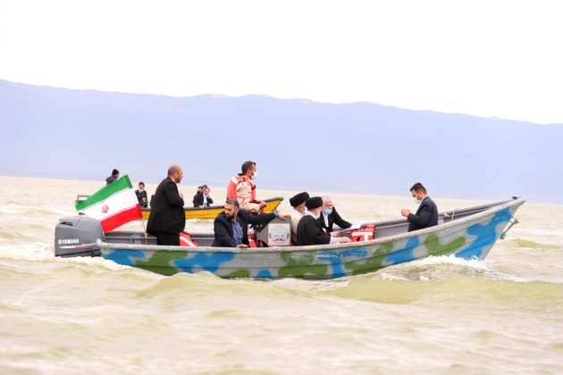 President Raisi visits sole Iranian island of Caspian Sea