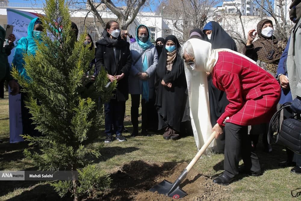 Wives of foreign ambassadors in tree planting day ceremony