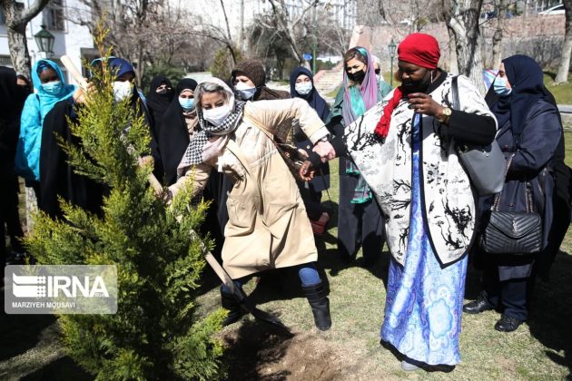 Wives of foreign ambassadors in tree planting day ceremony