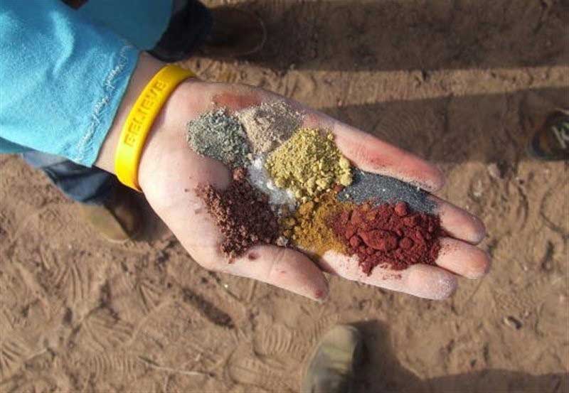 Colorful soil of Hormuz Island