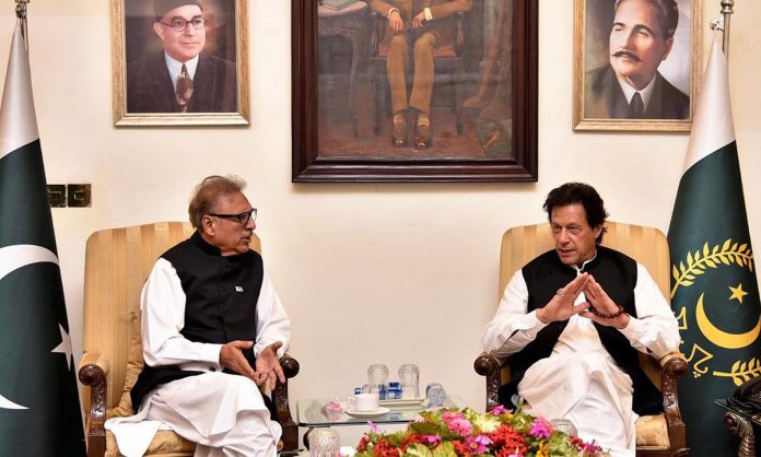 Arif Alvi and Imran Khan