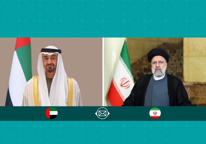 Iranian President Ebrahim Raeisi Sheikh Mohamed bin Zayed Al Nahyan