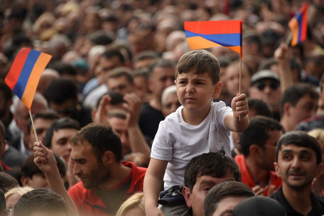 Rally in Armenia against Karabakh concessions