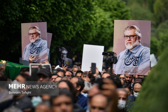 Funeral procession for Nader Talebzadeh