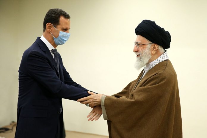Iran's Leader Ayatollah Seyyed Ali Khamenei & Bashar al-Assad Iran's Leader Ayatollah Seyyed Ali Khamenei & Bashar al-Assad
