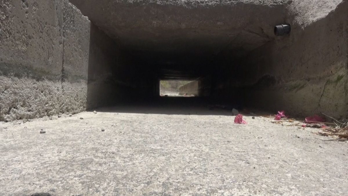 The Ghanbarabad Aqueduct in the Iranian city of Bam