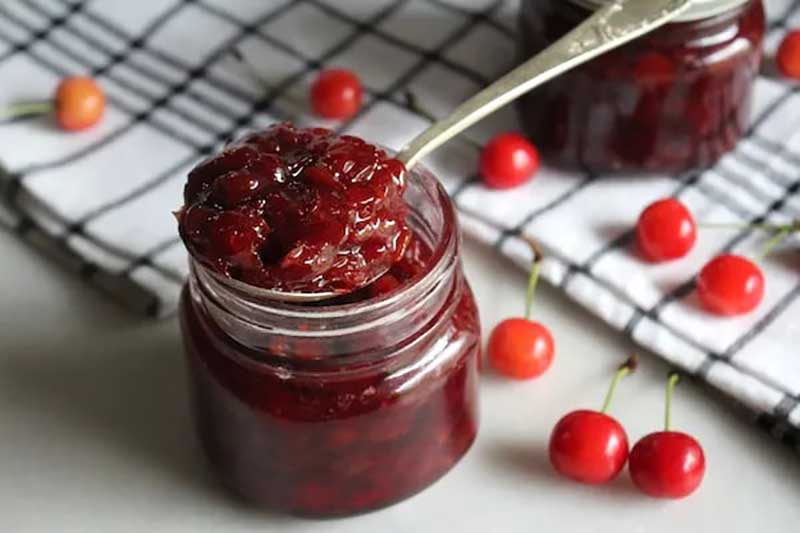 Cherry jam for making albaloo polo