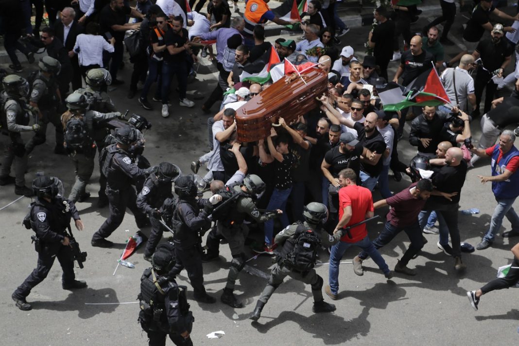 Israeli assault on Palestinian journalist’s funeral procession