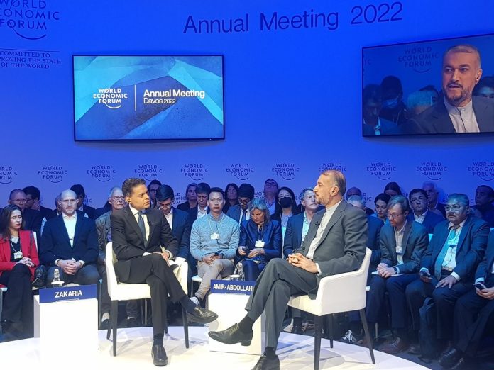 Iran's Foreign Minister Hossein Amir Abdolahian Davos
