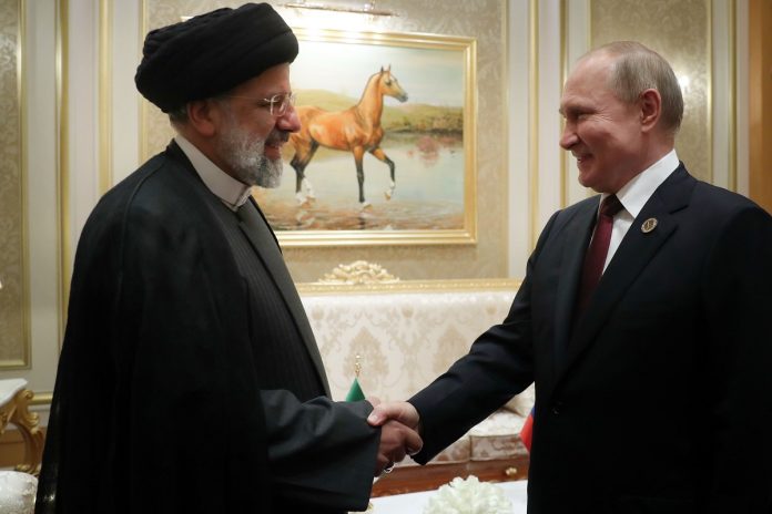 Iran and Russia Presidents Raisi and Putin