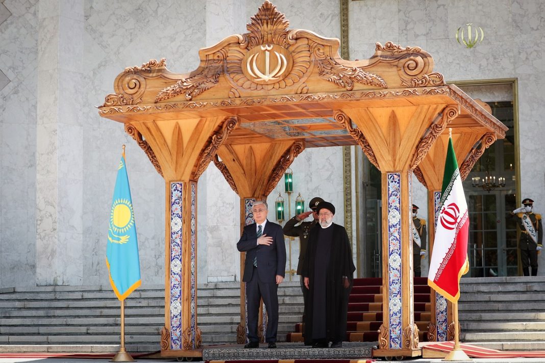 Iran and Kazakh Presidents Ebrahim Raisi & Kassym-Jomart Tokayev