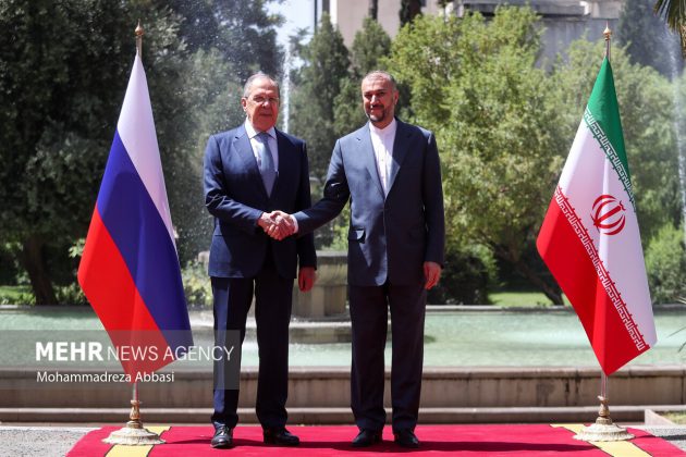 Iran and Russian FMs Lavrov Amirabdolahian