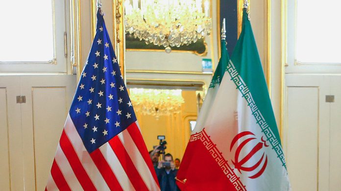 Iran US Flags