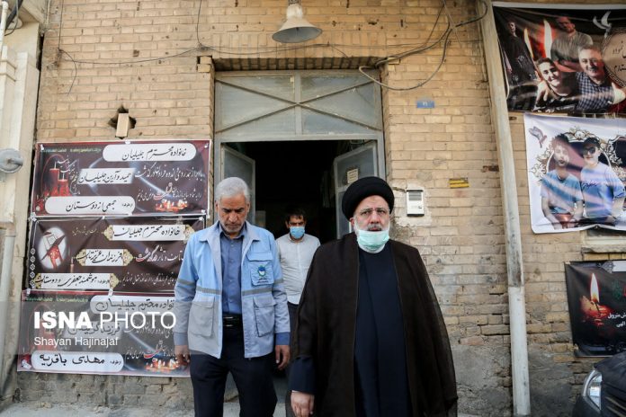 Iranian President Ebrahim Raisi in Abadan Metropol