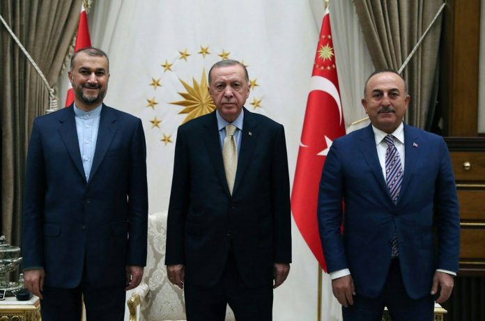Erdogan, Amirabdollahian and Cavusoglu