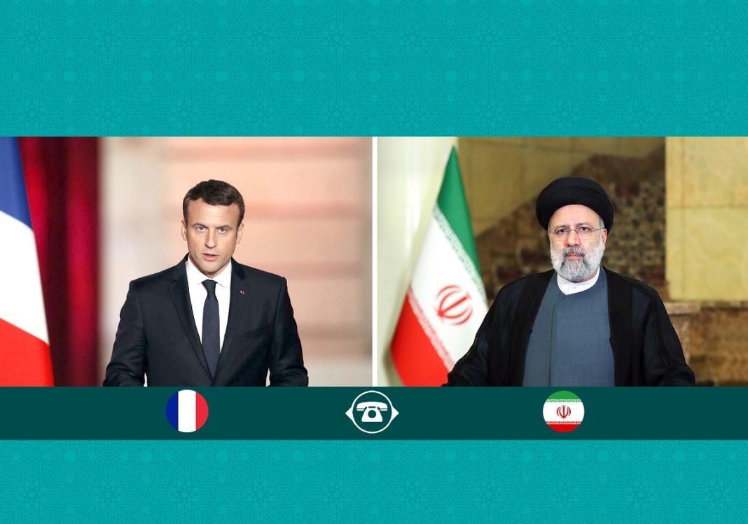 Iran and French Presidents Raisi and Macron
