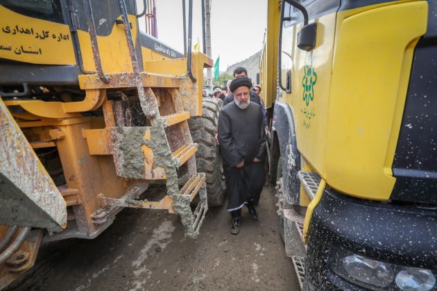 Iranian president visits flood-hit area near Tehran