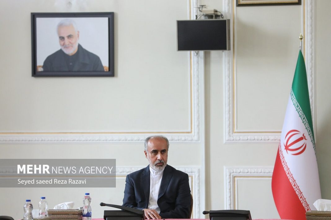 Iranian foreign ministry spokesman Nasser Kanaani