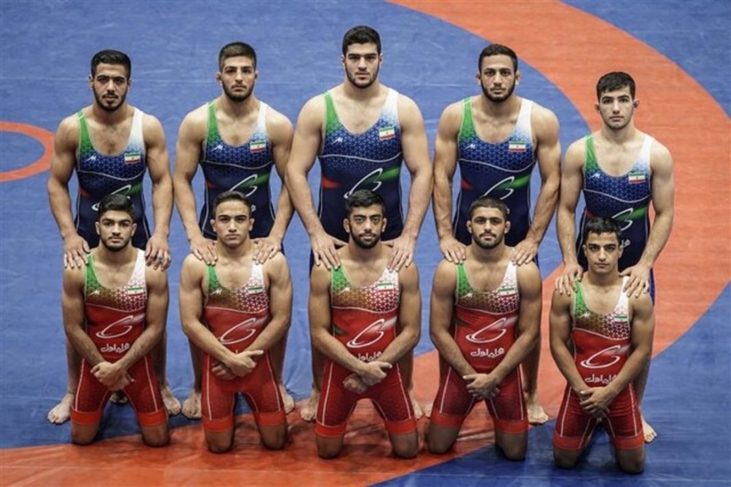 Iran’s national youth freestyle wrestling team