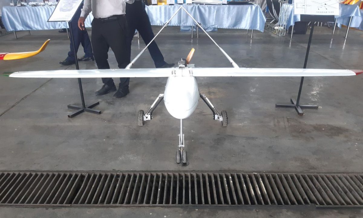 Iran air force unveils new drone 1 Shahab unmanned aerial vehicle (UAV)