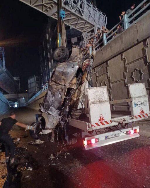 Dramatic car crash Tehran