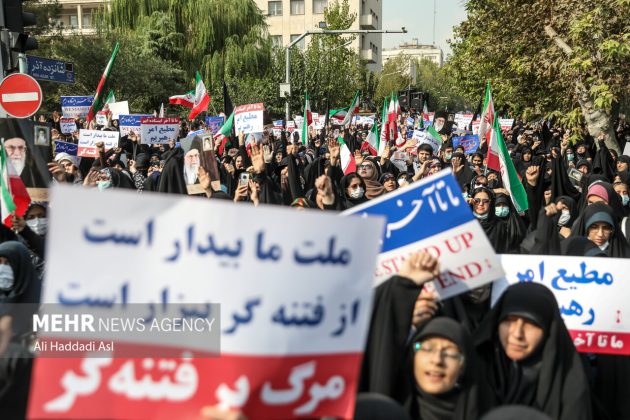 Iranians rally countrywide to condemn deadly terror attack in Shiraz, unrest and deadly riots